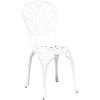 3-delars Trädgårds Bistro Set Vit Gjuten Aluminium vidaXL 53 x 53 x 70.5 cm, 44 x 41 x 87 cm – miniatyr 4