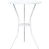 3-delars Trädgårds Bistro Set Vit Gjuten Aluminium vidaXL 53 x 53 x 70.5 cm, 44 x 41 x 87 cm – miniatyr 5