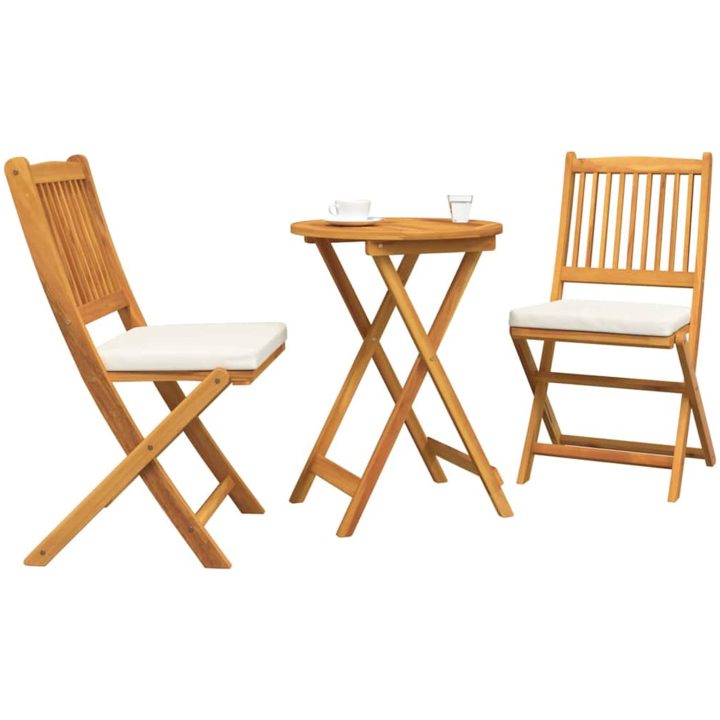 3-delars Trädgårds Bistronセット i Massivt Akaciaträ vidaXL 49 x 57.5 x 92 cm – bild 3