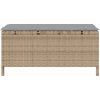3 Delars Trädgårds Matbord Set med Kuddar Beige Poly Rattan Akacia vidaXL 100 cm – miniatyr 8