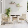 3-delars trädgårds matsalsset beige poly rattan vidaXL 80 x 80 x 75 cm – miniatyr 1