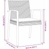3-delars trädgårds matsalsset med kuddar Brun Poly Rattan vidaXL 2 - Sits – miniatyr 10