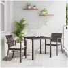 3-delars trädgårds matsalsset med kuddar Brun Poly Rattan vidaXL 2 - Sits – miniatyr 1