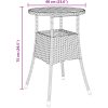 3 Delars Trädgårds matsalsset Svart Poly Rattan vidaXL 60 x 60 x 75 cm – miniatyr 11