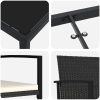 3-delars trädgårds matsats svart poly rattan vidaXL 80 x 80 x 73 cm – miniatyr 8