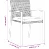 3-delars trädgårds matsats svart poly rattan vidaXL 80 x 80 x 73 cm – miniatyr 9