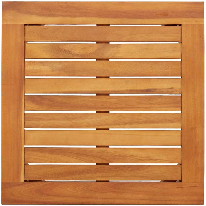 3-delars trädgårdsbistrå sett med kuddar i massivt akaciaträ vidaXL 60 x 65.5 x 79 cm – bild 8