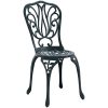 3-delars trädgårdsbistro-set Grön Gjutjärn vidaXL 53 x 53 x 70,5 cm, 44 x 41 x 87 cm – miniatyr 4