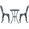 3-delars trädgårdsbistro-set Grön Gjutjärn vidaXL 53 x 53 x 70,5 cm, 44 x 41 x 87 cm – miniatyr 6