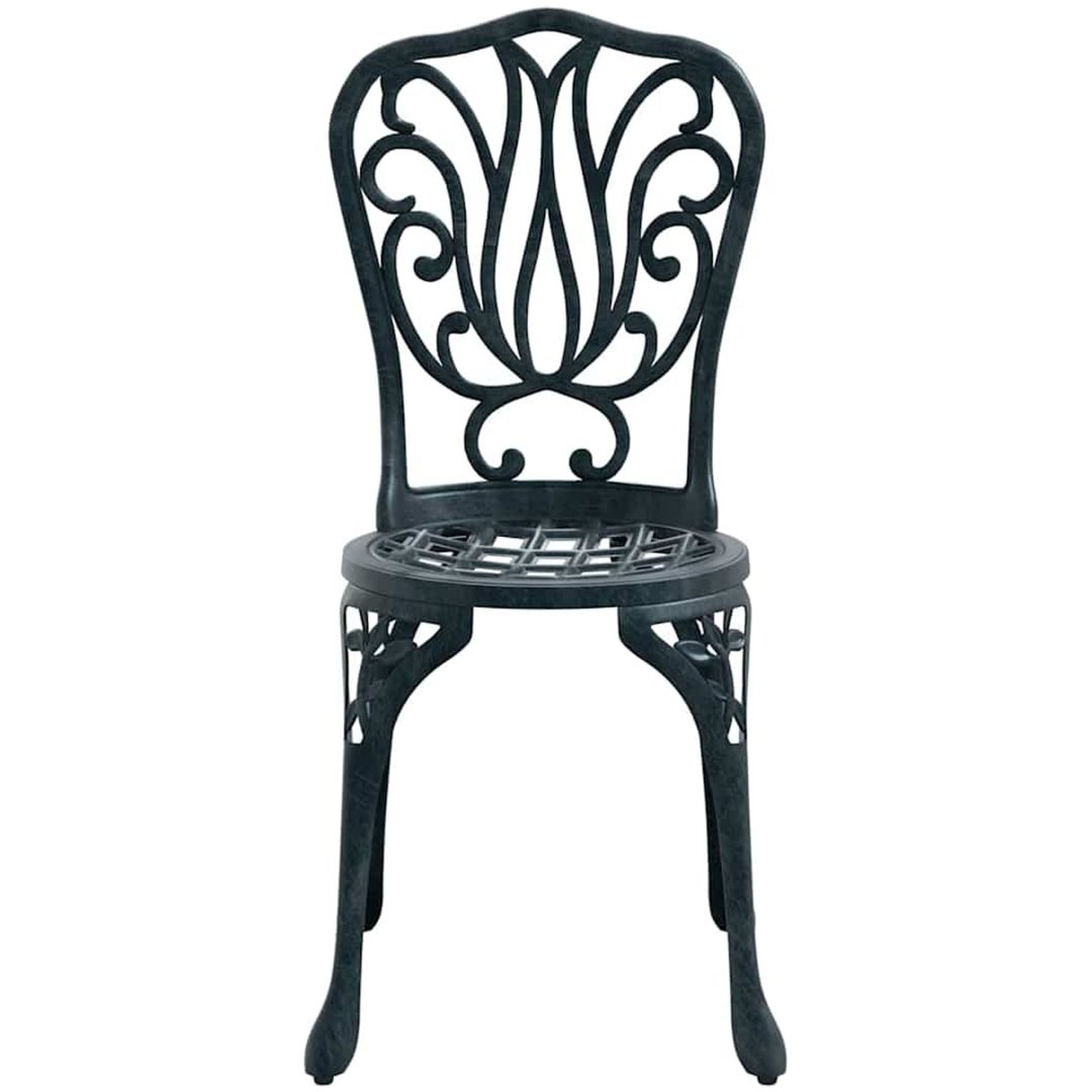 3-delars trädgårdsbistro-set Grön Gjutjärn vidaXL 53 x 53 x 70,5 cm, 44 x 41 x 87 cm – bild 7