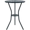3-delars trädgårdsbistro set i grön gjuten aluminium vidaXL Liten – miniatyr 5