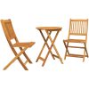 3-delars Trädgårdsbistro Set i Massivt Akaciaträ vidaXL Liten – miniatyr 2