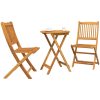 3-delars Trädgårdsbistro Set i Massivt Akaciaträ vidaXL Liten – miniatyr 3