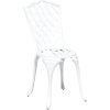 3-delars trädgårdsbistro set i vit gjuten aluminium vidaXL Standard – miniatyr 4