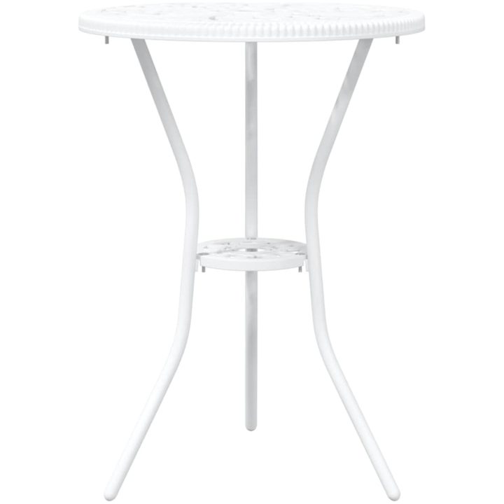 3-delars trädgårdsbistro set i vit gjuten aluminium vidaXL Standard – bild 5