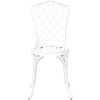 3-delars trädgårdsbistro set i vit gjuten aluminium vidaXL Standard – miniatyr 7