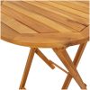 3-delars trädgårdsbistro set - Solid akaciaträ vidaXL Liten – miniatyr 12