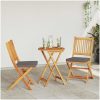 3-delars trädgårdsbistro set - Solid akaciaträ vidaXL Liten – miniatyr 4