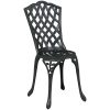 3-delars Trädgårdsbistro Set Svart Gjutjärn vidaXL 53 x 53 x 70.5 cm, 39 x 40 x 87 cm – miniatyr 4