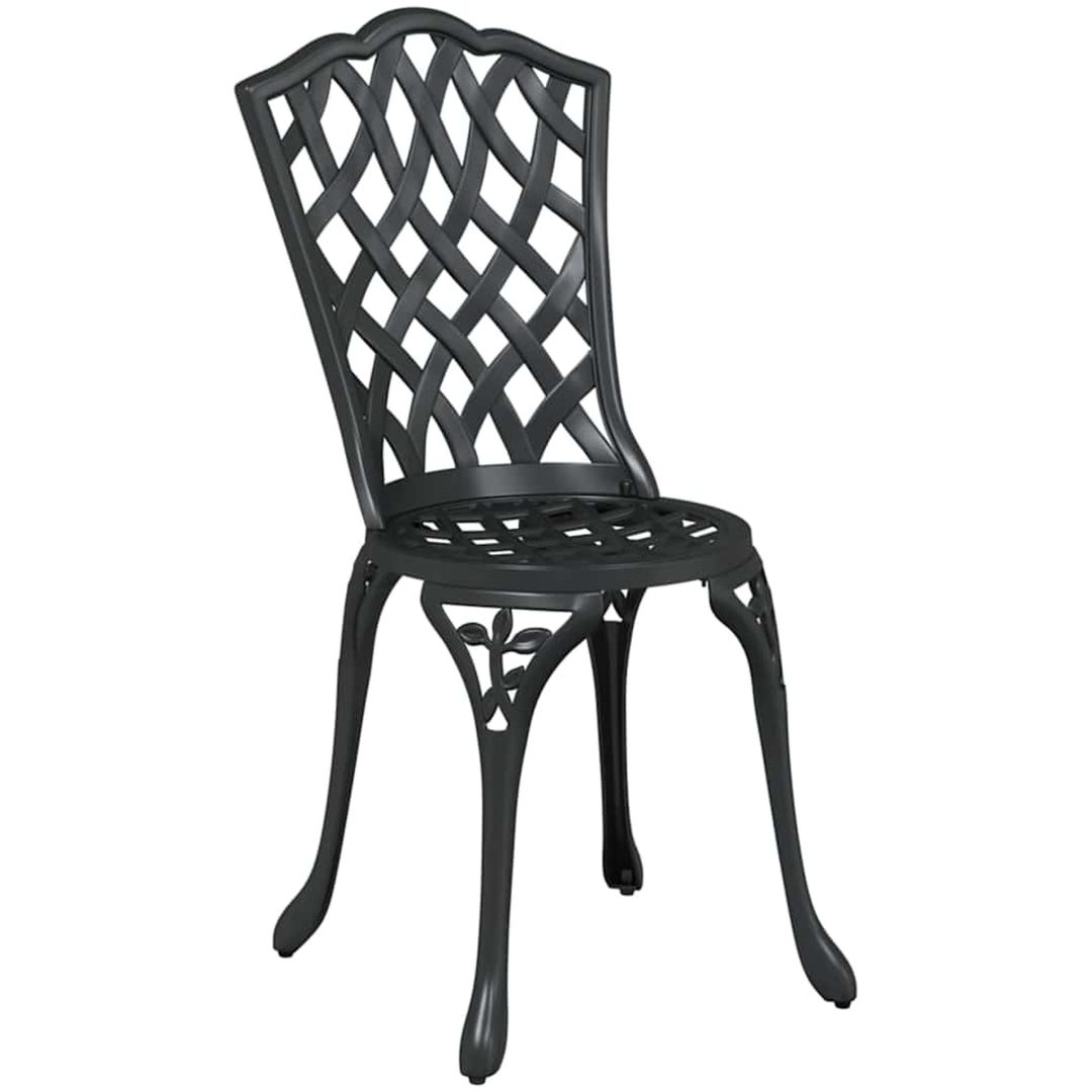 3-delars Trädgårdsbistro Set Svart Gjutjärn vidaXL 53 x 53 x 70.5 cm, 39 x 40 x 87 cm – bild 4
