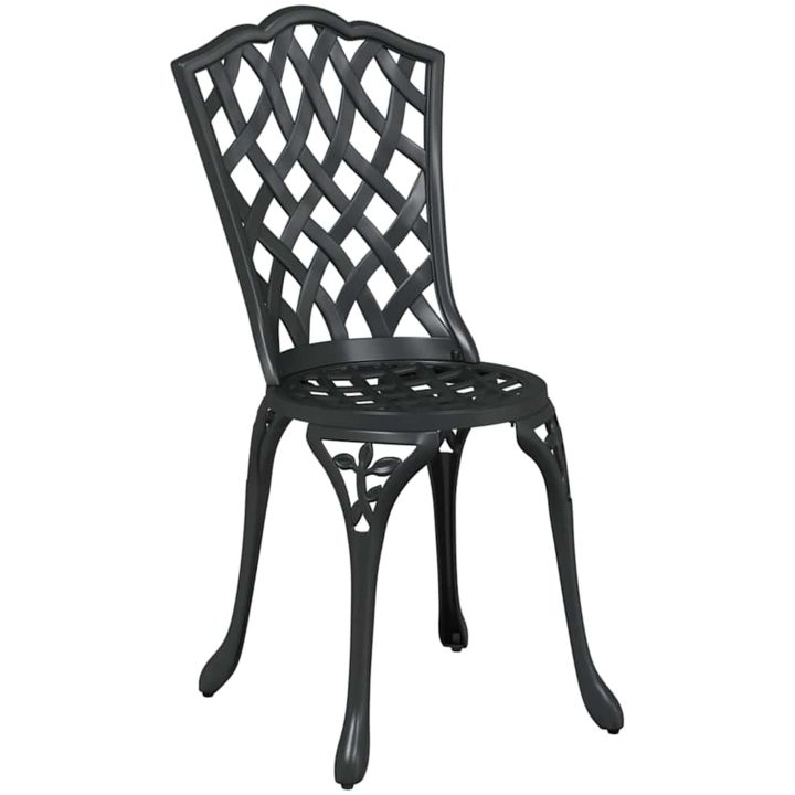 3-delars Trädgårdsbistro Set Svart Gjutjärn vidaXL 53 x 53 x 70.5 cm, 39 x 40 x 87 cm – bild 4