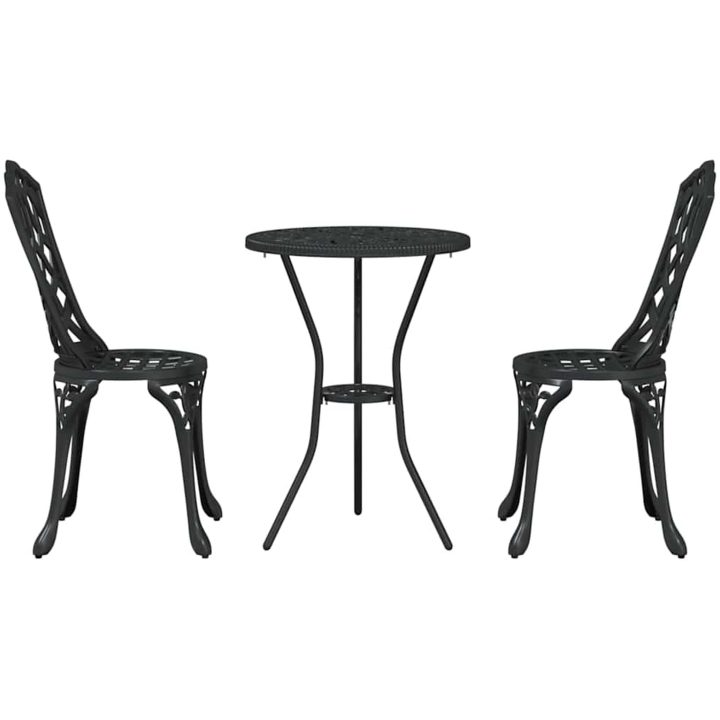 3-delars Trädgårdsbistro Set Svart Gjutjärn vidaXL 53 x 53 x 70.5 cm, 39 x 40 x 87 cm – bild 6