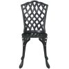 3-delars Trädgårdsbistro Set Svart Gjutjärn vidaXL 53 x 53 x 70.5 cm, 39 x 40 x 87 cm – miniatyr 7