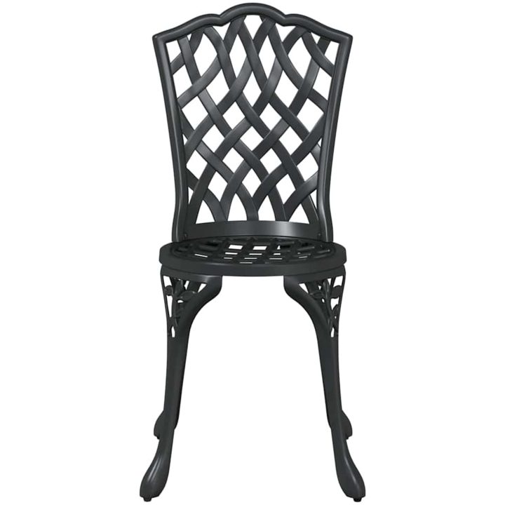 3-delars Trädgårdsbistro Set Svart Gjutjärn vidaXL 53 x 53 x 70.5 cm, 39 x 40 x 87 cm – bild 7