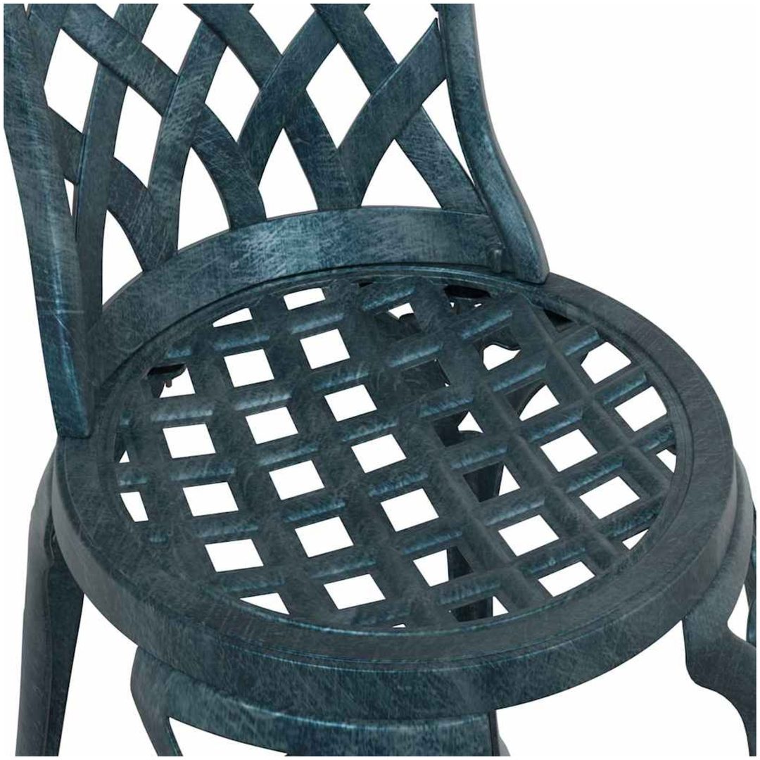 3-delars trädgårdsbistroset grön gjutjärn vidaXL 53 x 53 x 70.5 cm, 39 x 40 x 87 cm – bild 11