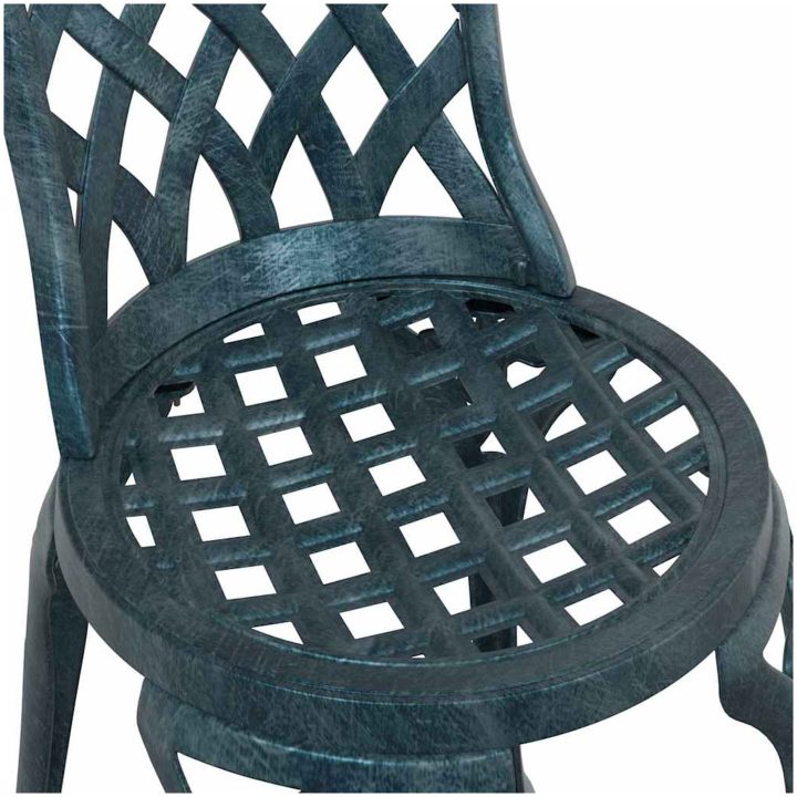 3-delars trädgårdsbistroset grön gjutjärn vidaXL 53 x 53 x 70.5 cm, 39 x 40 x 87 cm – bild 11