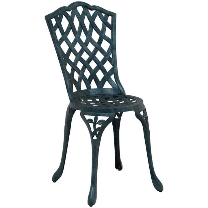 3-delars trädgårdsbistroset grön gjutjärn vidaXL 53 x 53 x 70.5 cm, 39 x 40 x 87 cm – bild 4
