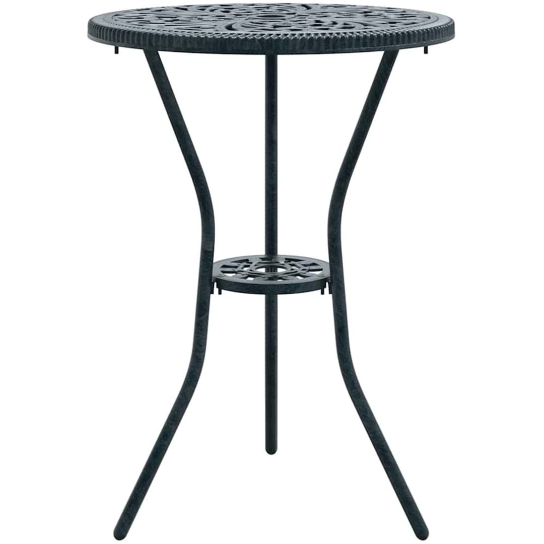 3-delars trädgårdsbistroset grön gjutjärn vidaXL 53 x 53 x 70.5 cm, 39 x 40 x 87 cm – bild 5
