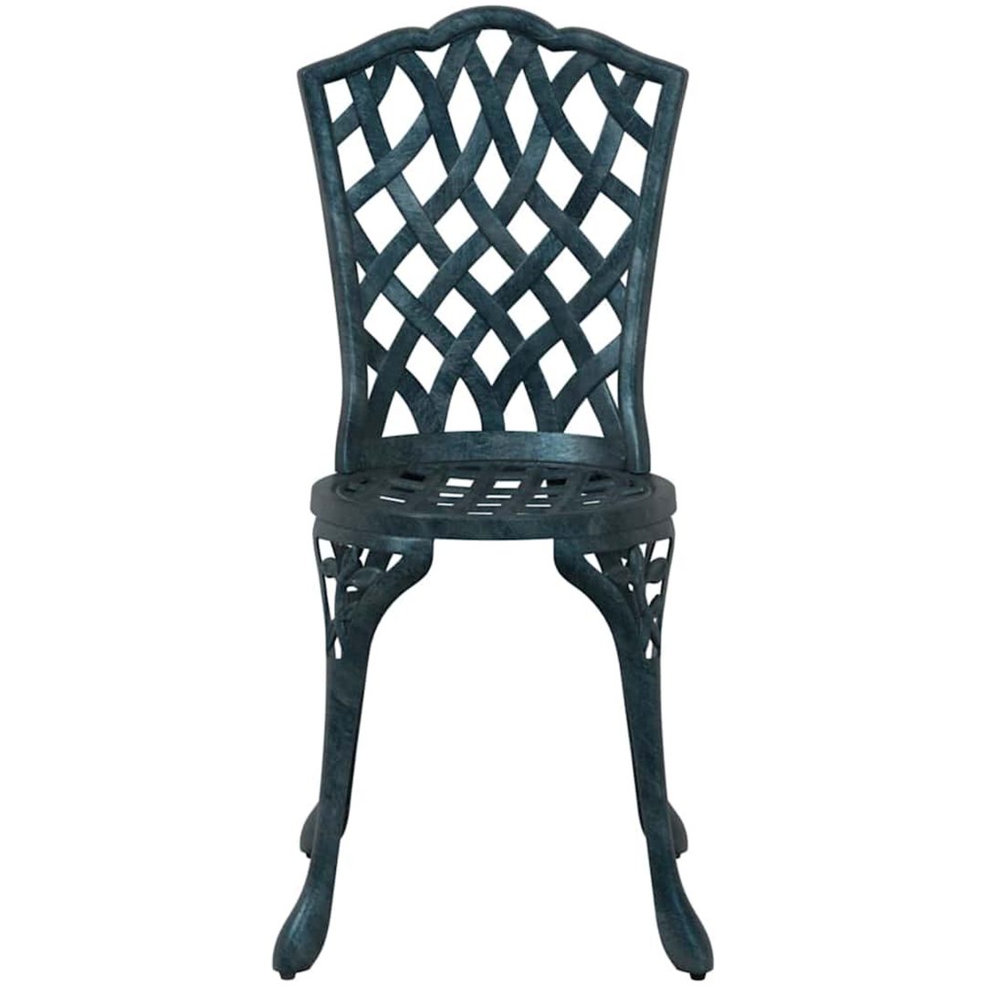 3-delars trädgårdsbistroset grön gjutjärn vidaXL 53 x 53 x 70.5 cm, 39 x 40 x 87 cm – bild 7