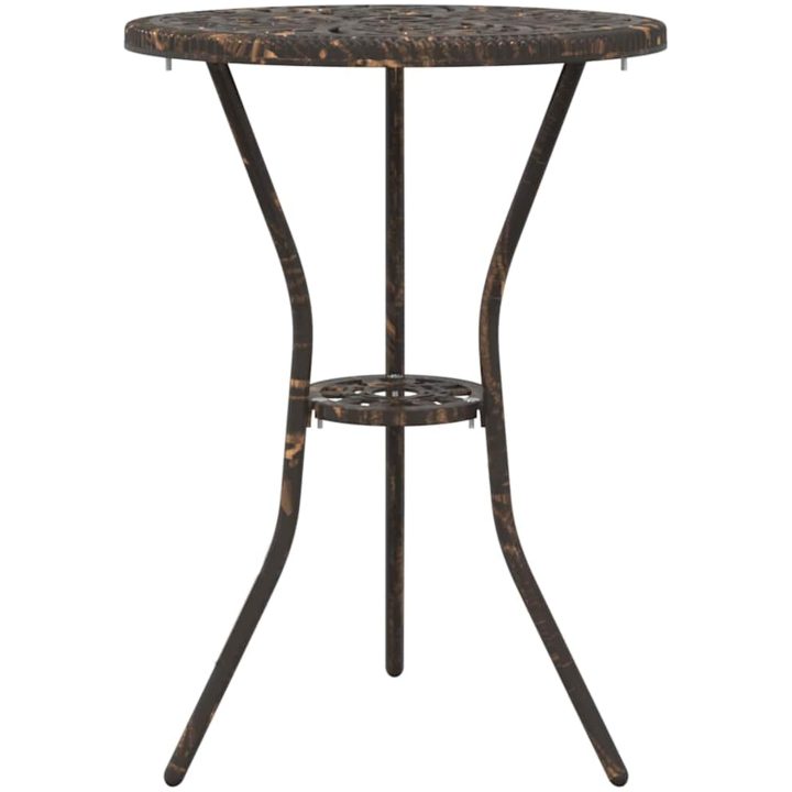 3-delars trädgårdsbistroset i bronsgjuten aluminium vidaXL 53 x 53 x 70,5 cm, 44 x 41 x 87 cm – bild 5