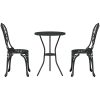 3-delars trädgårdsbistroset svart gjutjärn vidaXL 53 x 53 x 70.5 cm, 44 x 41 x 87 cm – miniatyr 6