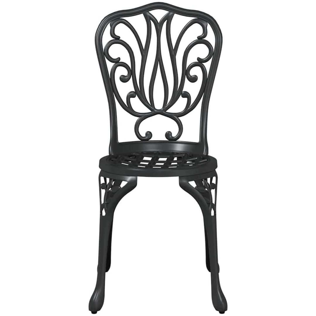 3-delars trädgårdsbistroset svart gjutjärn vidaXL 53 x 53 x 70.5 cm, 44 x 41 x 87 cm – bild 7