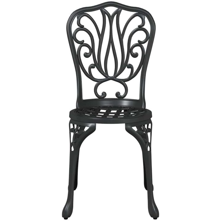 3-delars trädgårdsbistroset svart gjutjärn vidaXL 53 x 53 x 70.5 cm, 44 x 41 x 87 cm – bild 7