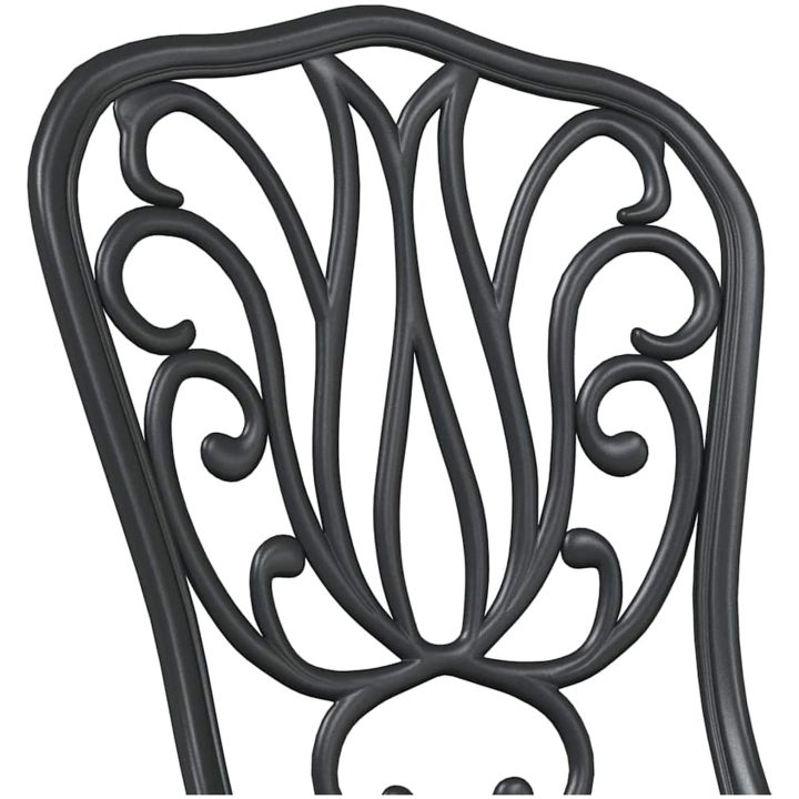 3-delars trädgårdsbistroset svart gjutjärn vidaXL 53 x 53 x 70.5 cm, 44 x 41 x 87 cm – bild 9