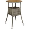 3-delars Trädgårdsdining Set Grå Poly Rattan vidaXL 60 x 60 x 75 cm – miniatyr 5
