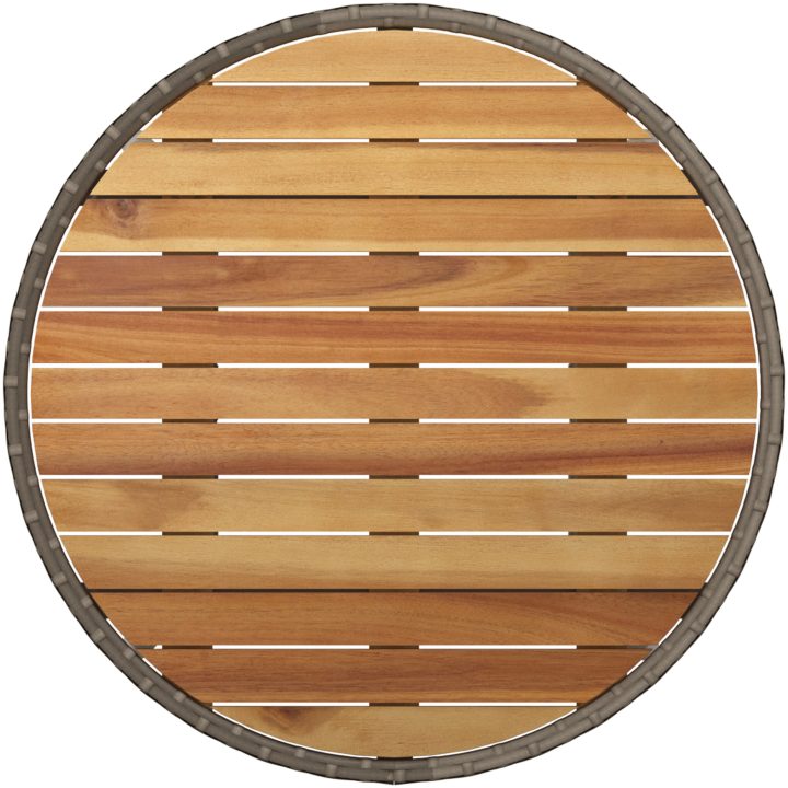 3-delars Trädgårdsdining Set Grå Poly Rattan vidaXL 60 x 60 x 75 cm – bild 8