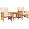 3 Delars Trädgårdslounge Set med Kuddar i Solid Akaciaträ vidaXL 45 x 45 x 50 cm, 67 x 59 x 83 cm – miniatyr 2