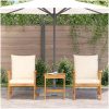 3 Delars Trädgårdslounge Set med Kuddar i Solid Akaciaträ vidaXL 45 x 45 x 50 cm, 67 x 59 x 83 cm – miniatyr 4