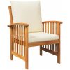 3 Delars Trädgårdslounge Set med Kuddar i Solid Akaciaträ vidaXL 45 x 45 x 50 cm, 67 x 59 x 83 cm – miniatyr 6