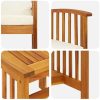 3 Delars Trädgårdslounge Set med Kuddar i Solid Akaciaträ vidaXL 45 x 45 x 50 cm, 67 x 59 x 83 cm – miniatyr 9
