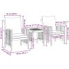 3 Delars Trädgårdslounge Set med Kuddar i Solid Akaciaträ vidaXL 45 x 45 x 50 cm, 67 x 59 x 83 cm – miniatyr 10