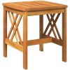 3-delars trädgårdsloungeset med kuddar i solid akaciaträ vidaXL Bord, 45 x 45 x 50 cm, stol, 59 x 67 x 83 cm – miniatyr 5