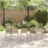 3 Delars Trädgårdsmatbord Set Beige Poly Rattan vidaXL 60 x 60 x 75 cm – miniatyr 4