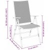 3-delars trädgårdsmatbord, set i antracit och stål. vidaXL 80 x 80 x 73 cm – miniatyr 9