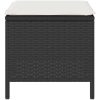 3-delars Trädgårdsmatbordset med Kuddar Svart Poly Rattan Akacia vidaXL Compact – miniatyr 8