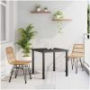 3 Delars Trädgårdsmatgrupp i Brun Poly Rattan vidaXL 80 x 80 x 73 cm – miniatyr 1